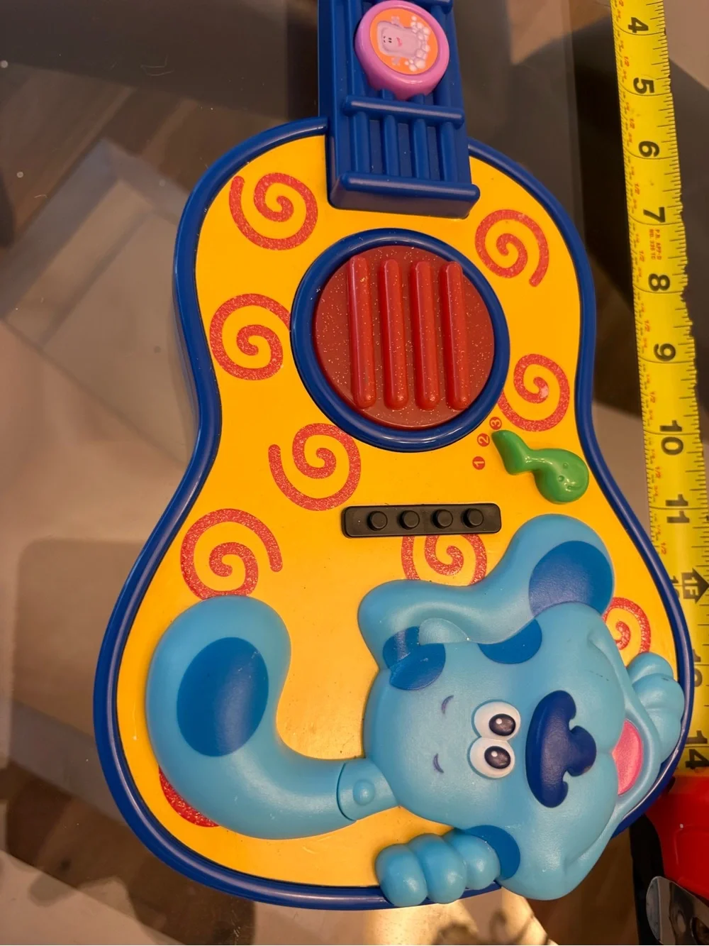 Blue's Clues Musical Toy Guitar w/ Blue Figure & Baby Doll Battery Operated 2003